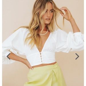 BRAND NEW! Verge girl white Paris Sun blouse